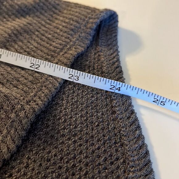 𝅺mudd gray long sleeve button front V-neck ribbed ties at waist oversized SZ M - Picture 12 of 12